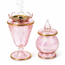 Load image into Gallery viewer, Glass Incense Burner Set