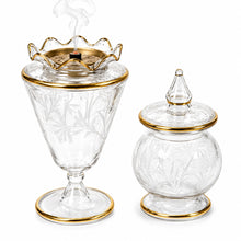 Load image into Gallery viewer, Glass Incense Burner Set