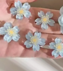 Five petals Flower Hair Clips مشابك شعر على شكل زهرة بخمس بتلات