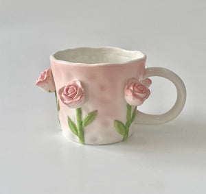 Tulip design pink Cup كوب بتصميم توليب وردي