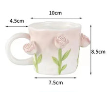 Load image into Gallery viewer, Tulip design pink Cup كوب بتصميم توليب وردي