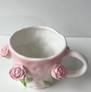 Tulip design pink Cup كوب بتصميم توليب وردي