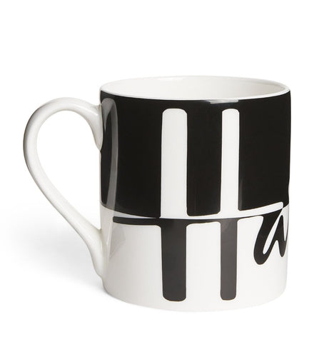 Harrods Black&White Mug كوب هارودز باللونين الأسود والأبيض