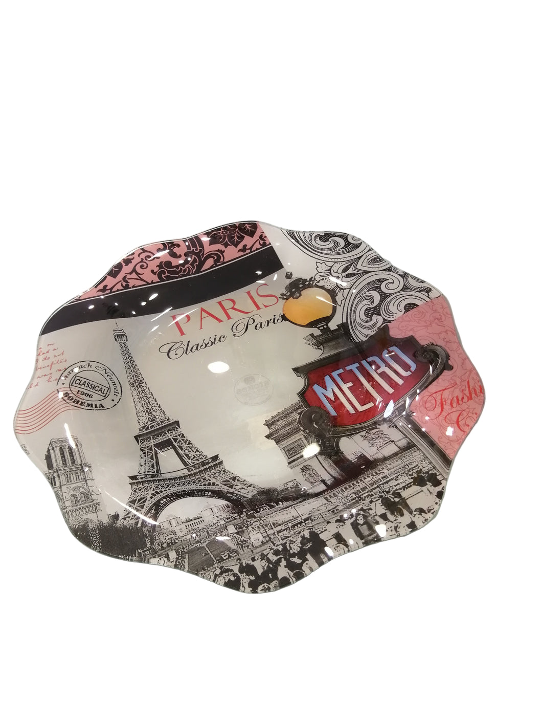 Paris Designed glass plate لوحة زجاجية مصممة من باريس