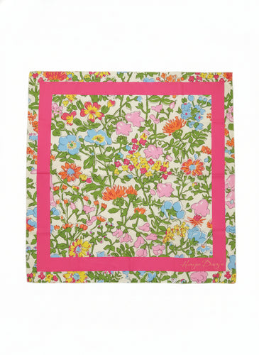 Flower designed scarf 60x59cm وشاح بتصميم زهور 60x59 سم