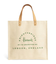 Load image into Gallery viewer, Harrods Medium Jute Bag حقيبة جوت متوسطة الحجم من هارودز