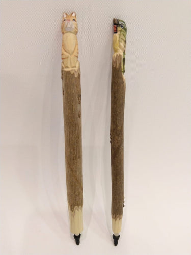 Handmade Wooden Black Pen قلم حبر صناعة يدوية