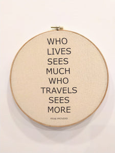 Embroidery Frame with Beautiful Quotes ديكور