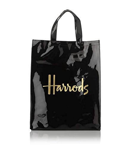 Harrods black shopper bag حقيبة هارودز