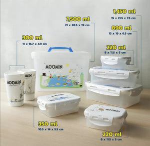Moomin Food Container set طقم حاويات طعام مومين