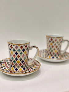 Handmade 6 PCS tea cups ٦ بيالات