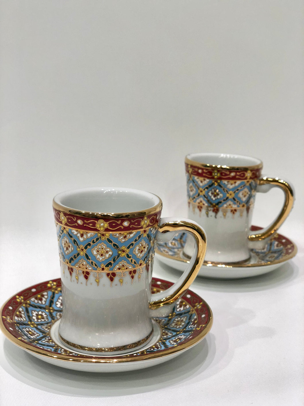 Handmade 6 PCS tea cups ٦ بيالات